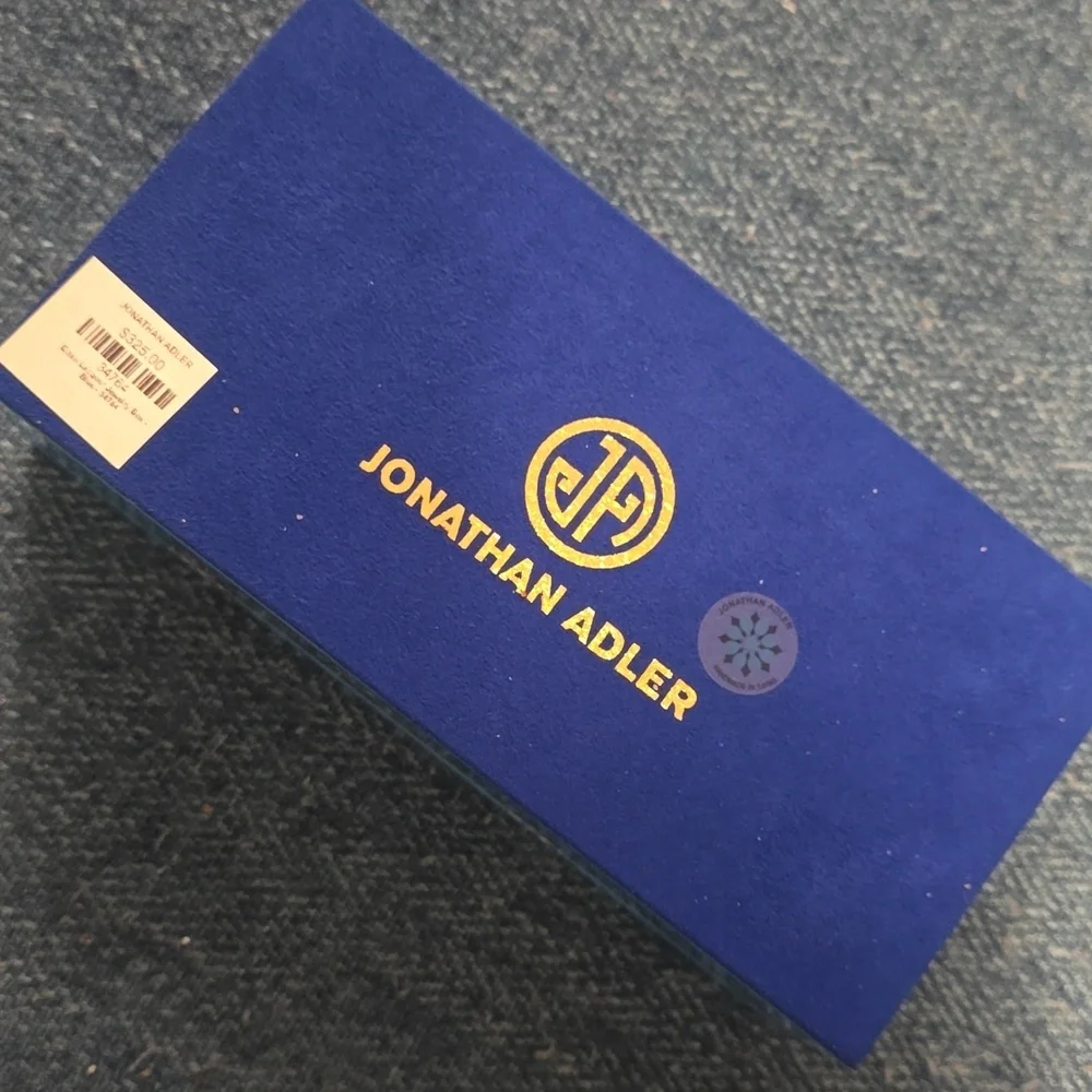 JONATHAN ADLER Eden Lacquer Box, Color Blue, Retail Price $325.00 USD